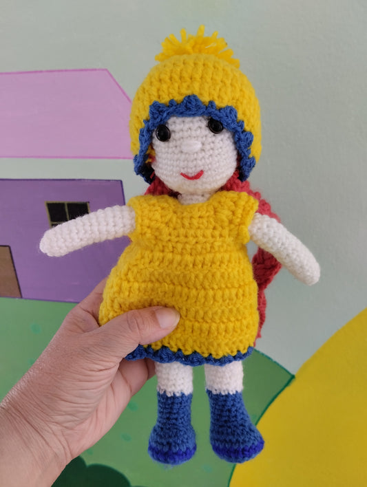 Amigurumi de personaje Pippi Longstocking