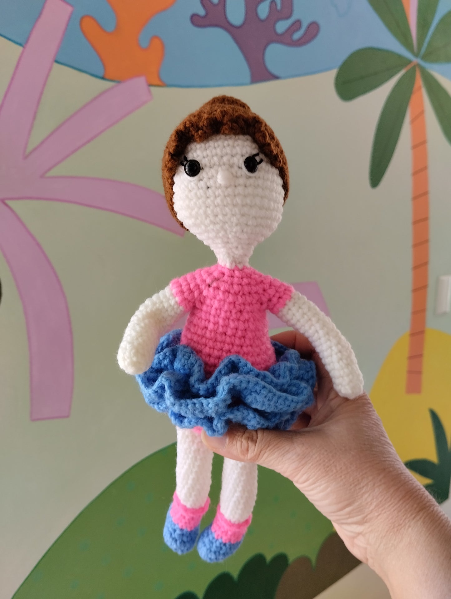 Amigurumi de personaje Ballerina falda azul