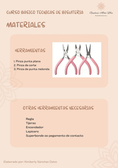 CURSO BISUTERÏA para iniciar el 4 de OCTUBRE 2024 Bisutería Alma Libre